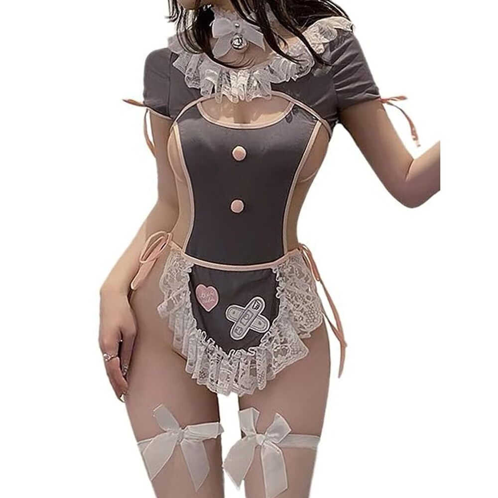 4658 Maid Outfit Anime Cosplay Costume Japanese Sweet Apron Fancy Kawaii